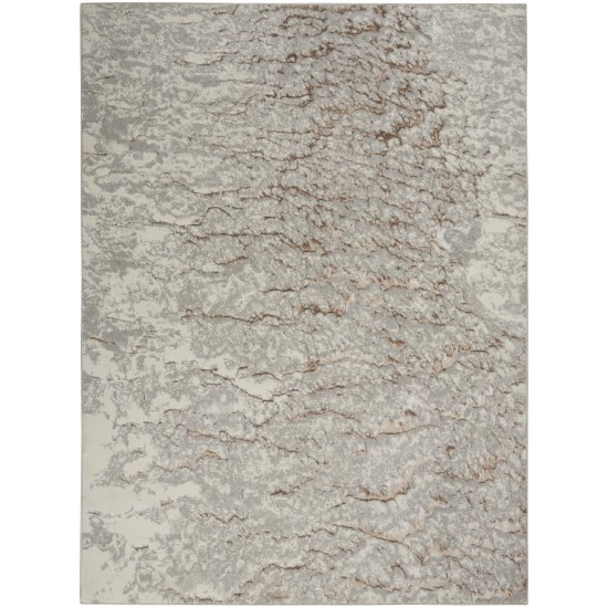 Inspire Me! Home Décor Metallic MTL02 Area Rug, Grey/Mocha, 5'3" x 7'3"