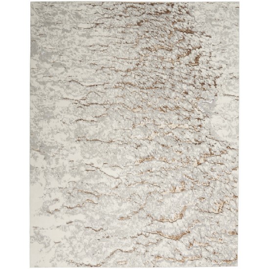 Inspire Me! Home Décor Metallic MTL02 Area Rug, Grey/Mocha, 8' x 10'