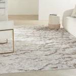 Inspire Me! Home Décor Metallic MTL02 Area Rug, Grey/Mocha, 9' x 12'