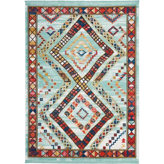 Nourison South Western NAV02 Area Rug, Aqua, 9'3" x 13'