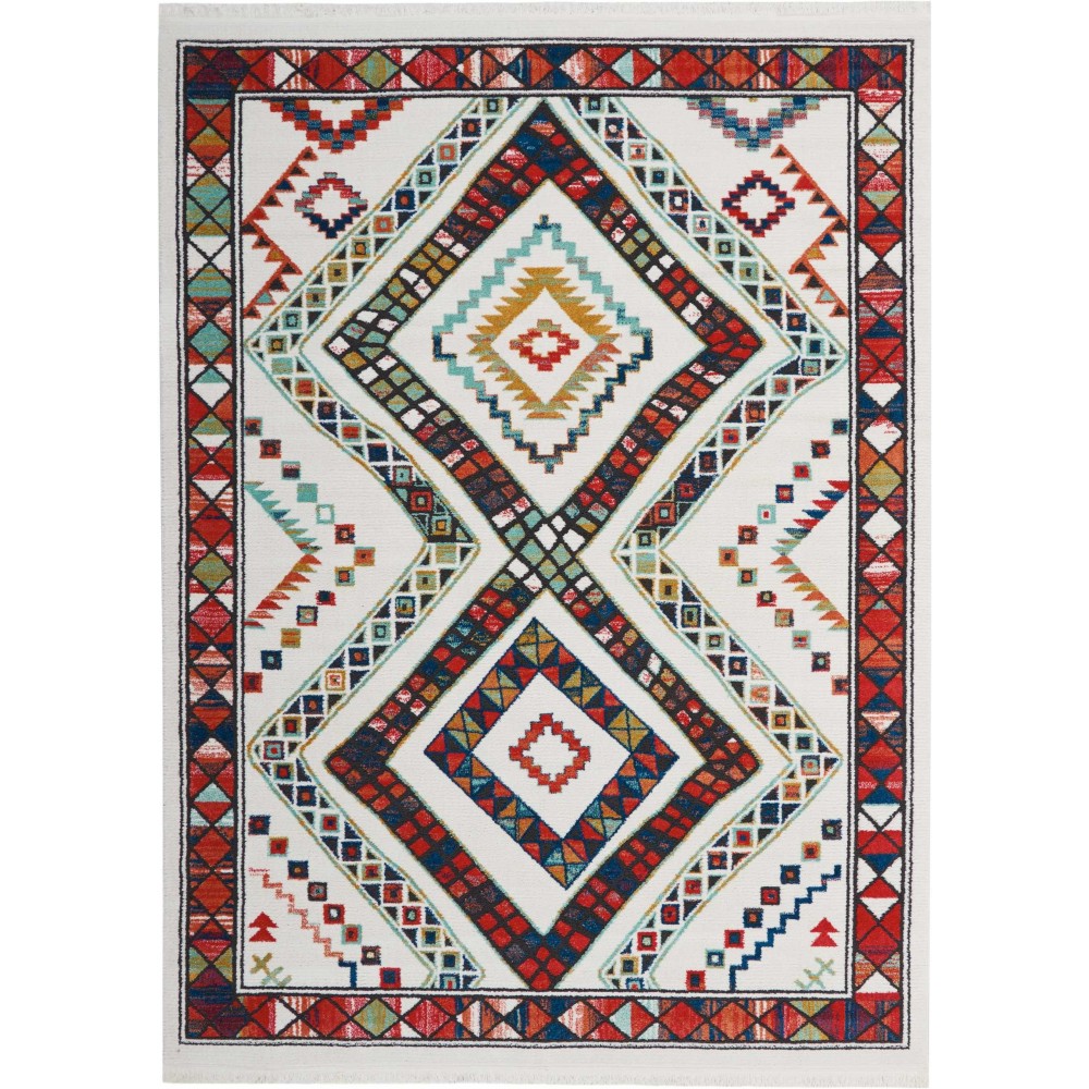 Nourison South Western NAV02 Area Rug, White, 7'10" x 10'9" Nourison South Western NAV02 Area Rug, White, 7'10" x 10'9"