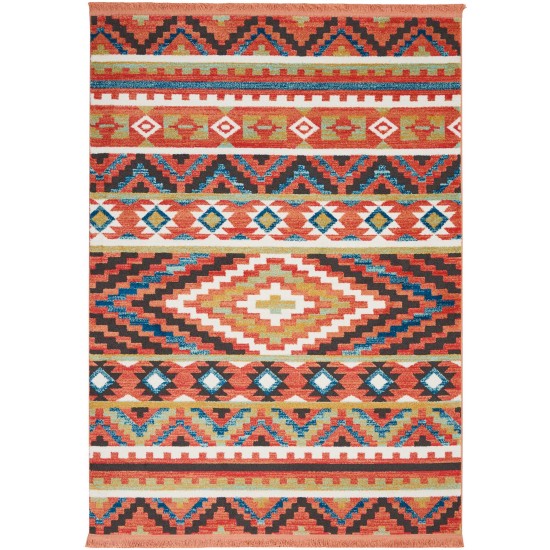 Nourison South Western NAV04 Area Rug, Orange, 3'11" x 6'2"