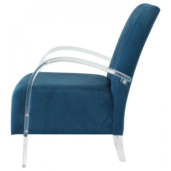 ACME Malyssa Accent Chair, Teal & Clear Acrylic