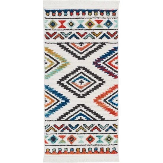 Nourison South Western NAV06 Area Rug, White, 2'2" x 4'3"