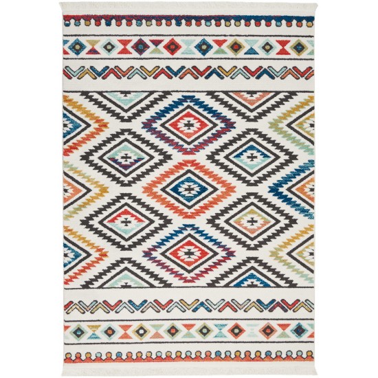 Nourison South Western NAV06 Area Rug, White, 5'3" x 7'6"