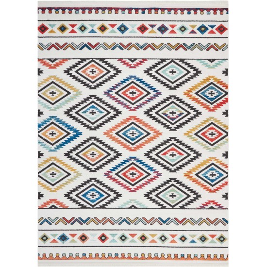 Nourison South Western NAV06 Area Rug, White, 7'10" x 10'9"