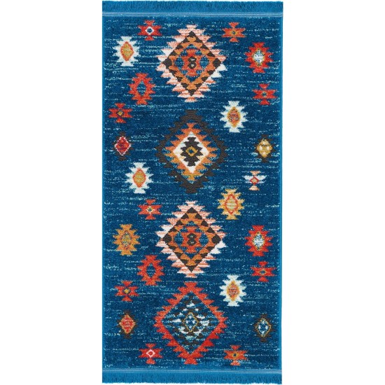 Nourison South Western NAV07 Area Rug, Blue, 2'2" x 4'3"