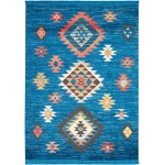 Nourison South Western NAV07 Area Rug, Blue, 5'3" x 7'6"