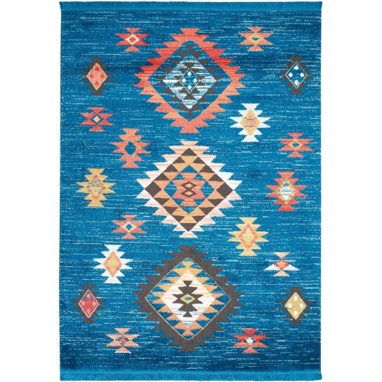 Nourison South Western NAV07 Area Rug, Blue, 5'3" x 7'6"