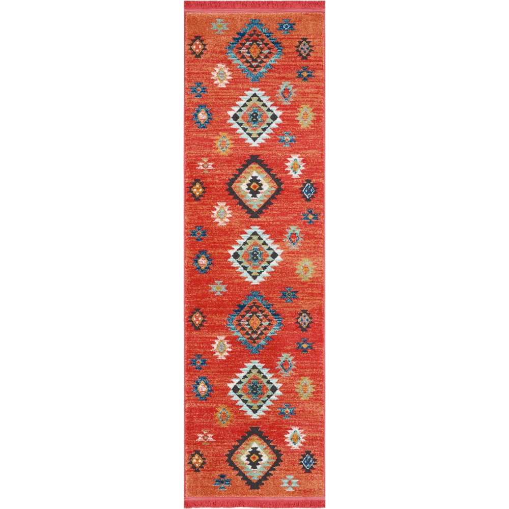 Nourison South Western NAV07 Runner Rug, Red, 2'2" x 7'9"