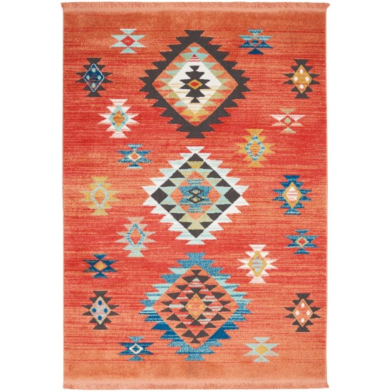 Nourison South Western NAV07 Area Rug, Red, 5'3" x 7'6"