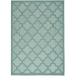 Nourison Easy Care NES01 Area Rug, Aqua/Teal, 4' x 6'