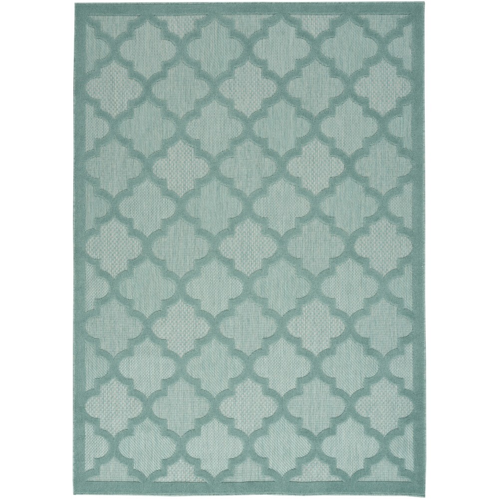 Nourison Easy Care NES01 Area Rug, Aqua/Teal, 4' x 6'