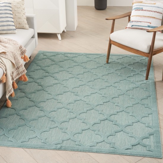 Nourison Easy Care NES01 Area Rug, Aqua/Teal, 4' x 6'