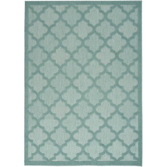 Nourison Easy Care NES01 Area Rug, Aqua/Teal, 5' x 7'