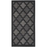 Nourison Easy Care NES01 Runner Rug, Charcoal/Black, 2' x 4'