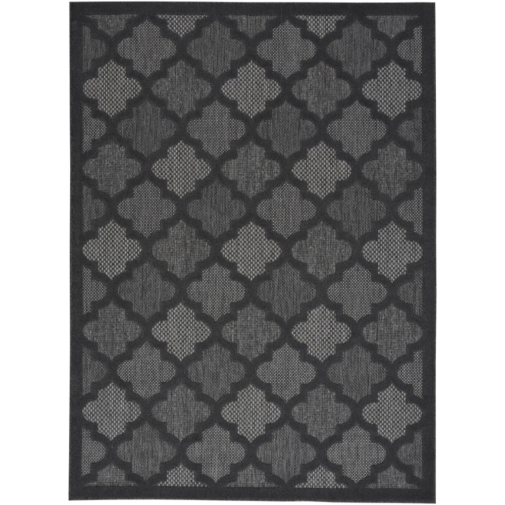 Nourison Easy Care NES01 Area Rug, Charcoal/Black, 4' x 6'