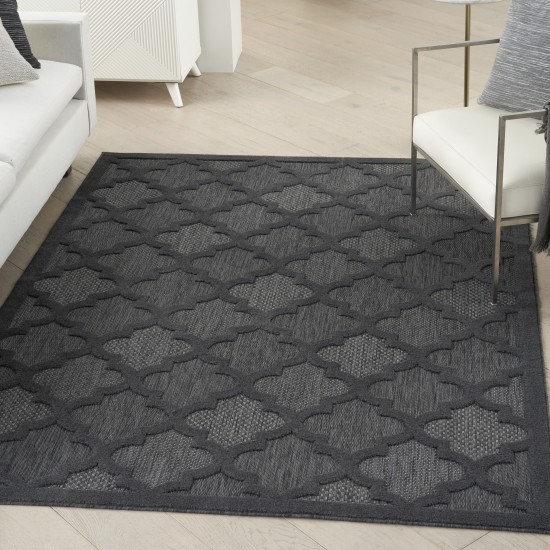 Nourison Easy Care NES01 Area Rug, Charcoal/Black, 4' x 6'