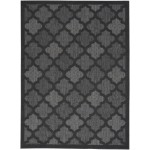 Nourison Easy Care NES01 Area Rug, Charcoal/Black, 5' x 7'