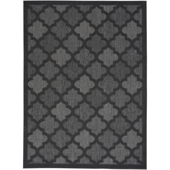 Nourison Easy Care NES01 Area Rug, Charcoal/Black, 6' x 9'