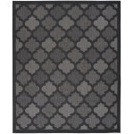 Nourison Easy Care NES01 Area Rug, Charcoal/Black, 7' x 10'