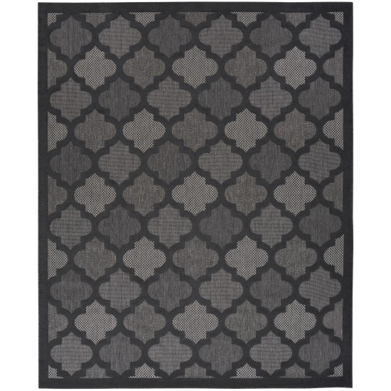 Nourison Easy Care NES01 Area Rug, Charcoal/Black, 8' x 10'