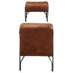 ACME Sarahi 2Pc Pack Chair & Ottoman, Cocoa Top Grain Leather