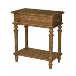 Pastoral Loft Designed Wooden End Table With One Drawer