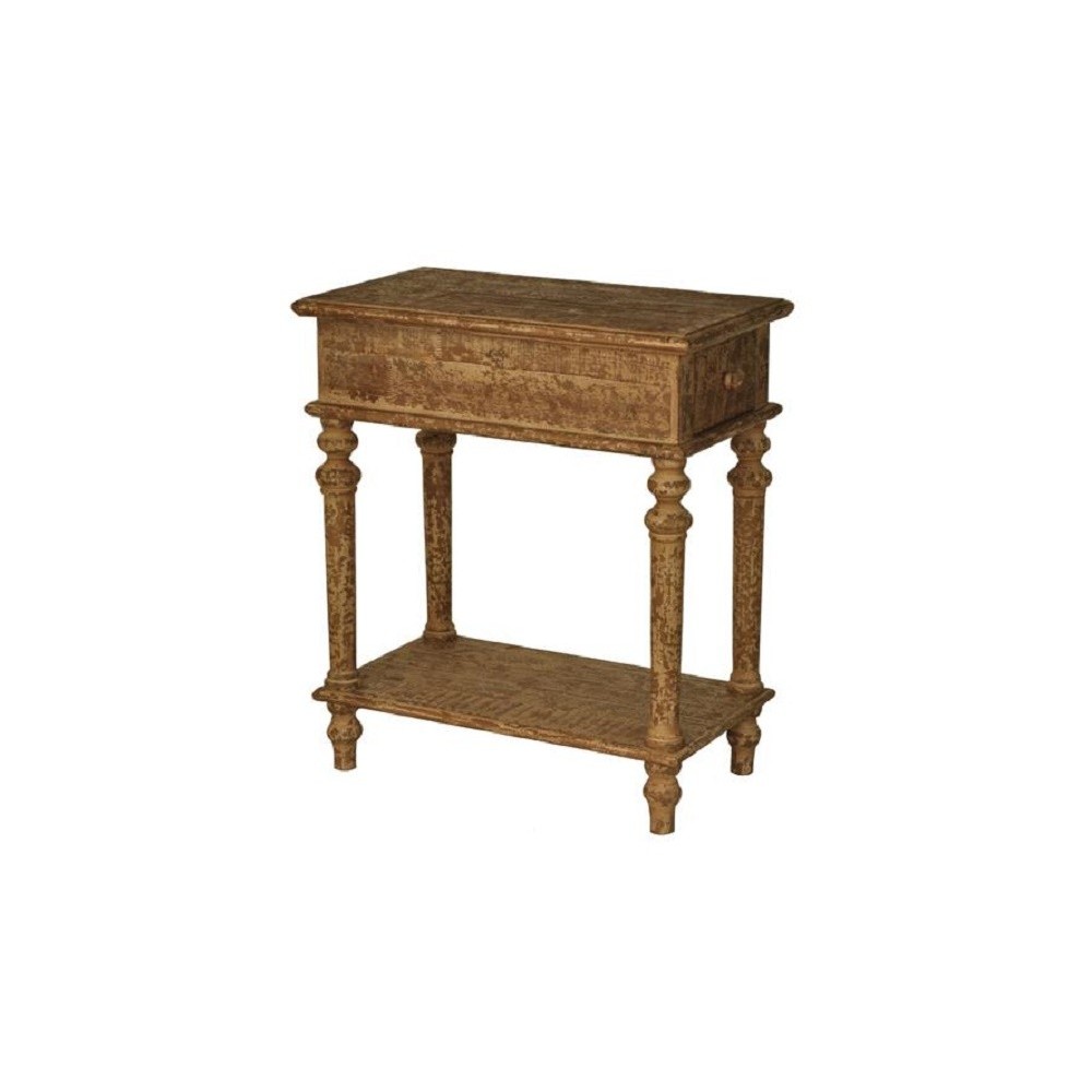 Pastoral Loft Designed Wooden End Table With One Drawer Pastoral Loft Designed Wooden End Table With One Drawer