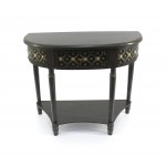 Vintage Half-Moon Console Table With 1 Drawer