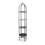 Vintage Birdcage-Like Metal Shelf With 4 Tiers