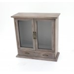 Rustic Wall Mounted Wooden Cabinet With 2 Drawers