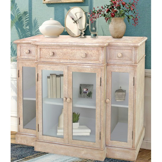 Vintage French Style Distressed Hallway Cabinet