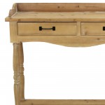 Rustic Unfinished Dressing Table / End Table With 2 Drawers