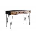 Minimalist Industrial Iron Console Table With Antiqued Façade