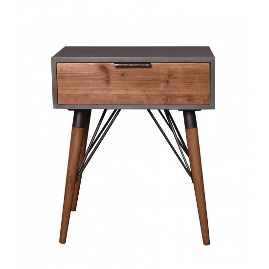 Pastoral Loft Wooden End Table