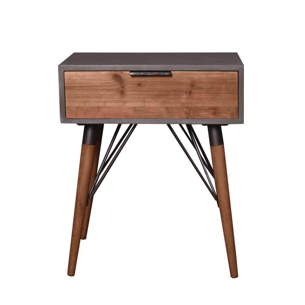 Pastoral Loft Wooden End Table