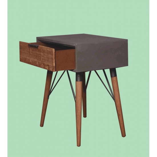 Pastoral Loft Wooden End Table