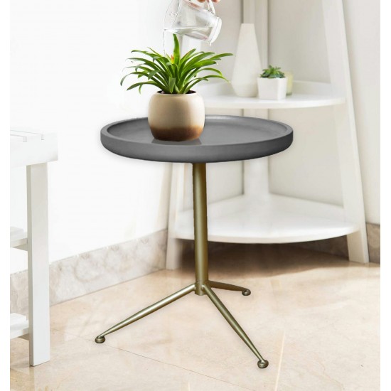 Wooden Side Table With Round Top