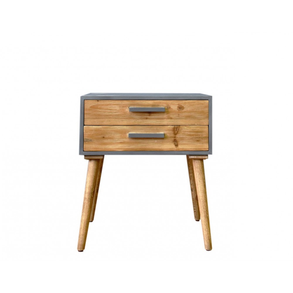 Wooden End Table With Rectangular Top