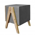 Wooden Side Table With Rectangular Top