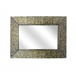 Coastal Dressing Mirror With Gravel-Like Mosaic Frame