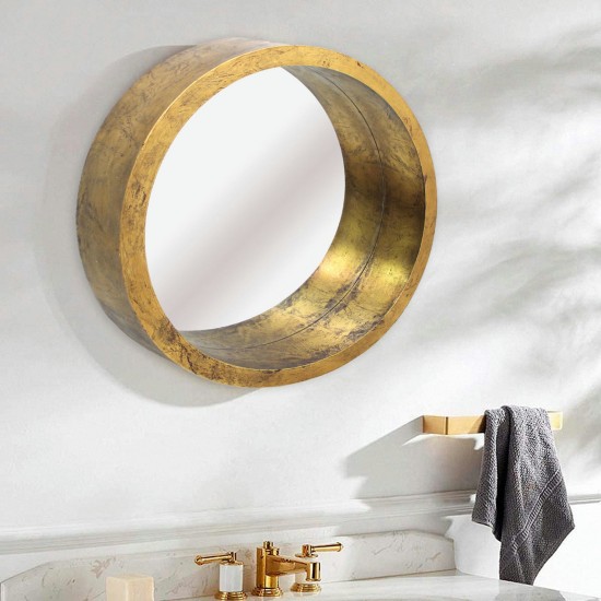 Contemporary Round Tray-Shaped Cosmetic Mirror