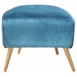 ACME Aisling Ottoman, Teal Velvet