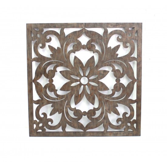 Vintage Dark Bronze Floral Wall Plaque