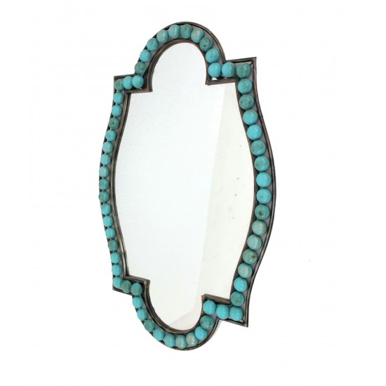 Traditional Dressing Mirror With Decorative Metal Frame