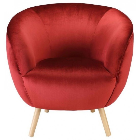 ACME Aisling Accent Chair, Red Velvet