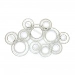 Contemporary Metal Multi Circle Wall Sculpture