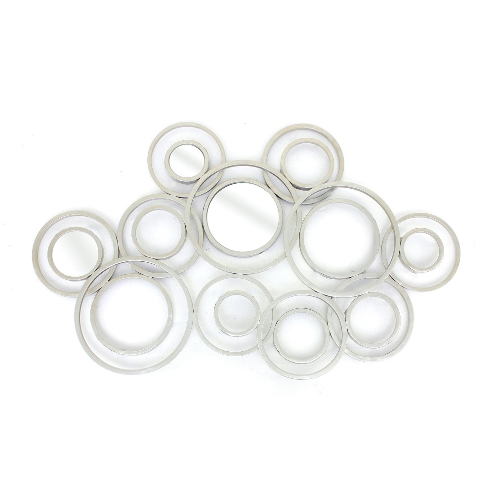 Contemporary Metal Multi Circle Wall Sculpture Contemporary Metal Multi Circle Wall Sculpture