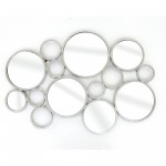 Modern Mirrored Multi Circle Metal Wall Decor